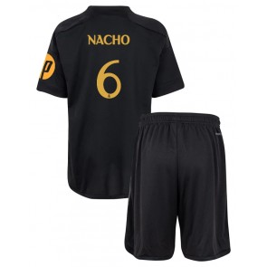 Lacne Dětský Futbalové dres Real Madrid Nacho Fernandez #6 2023-24 Krátky Rukáv - Tretina (+ trenírky)
